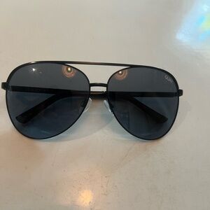 Quay Australia Black Aviator Sunglasses